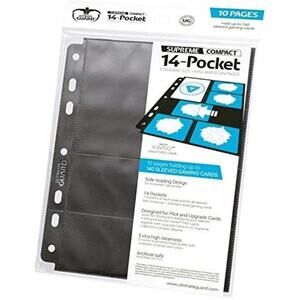NWT Ultimate Guard 14-Pocket Mini American Compact Pages (10 Pages, Black)